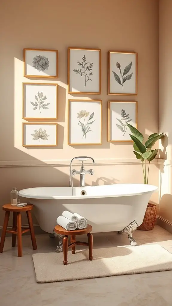 personalized bathroom gallery wall