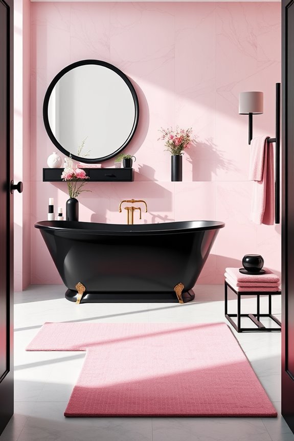 personalized black and pink accents