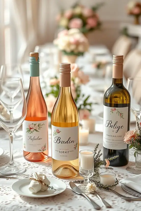 personalized bridal shower wines