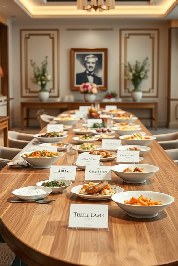 personalized buffet labeling experience