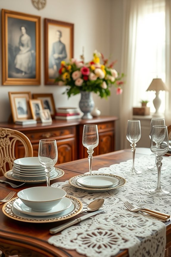 personalized buffet with heirlooms