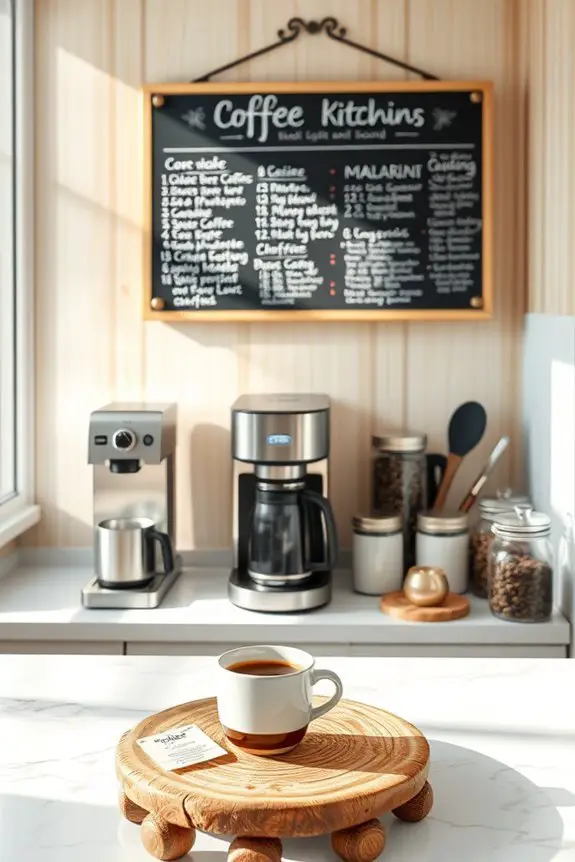 personalized coffee recipe board