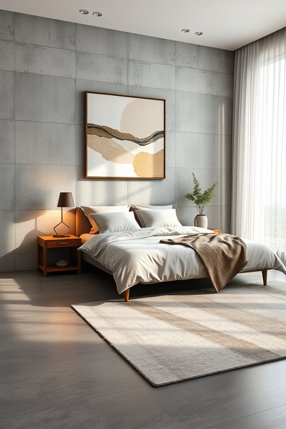 personalized concrete floor decor