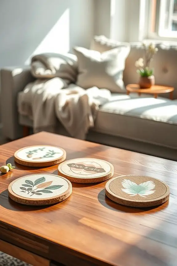personalized decorative coasters enhance ambiance