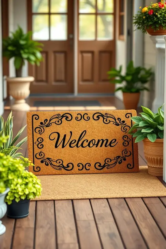 personalized decorative entryway mat