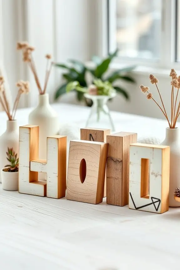 personalized decorative wooden letters