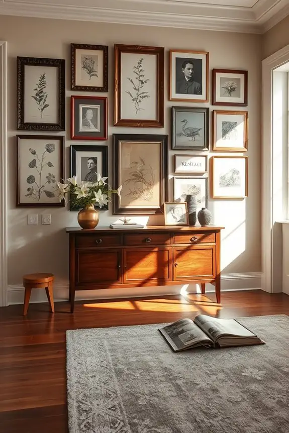 personalized eclectic art display