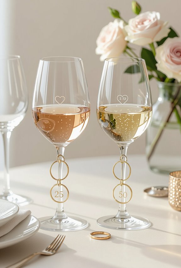personalized elegant themed glassware