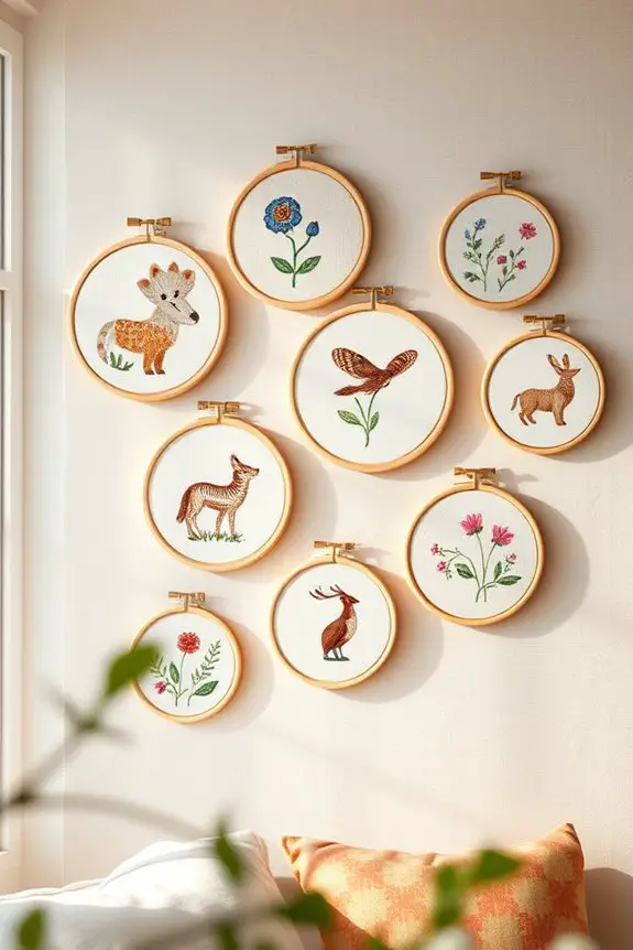 personalized embroidery hoop art
