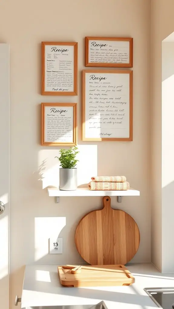 personalized framed recipe display