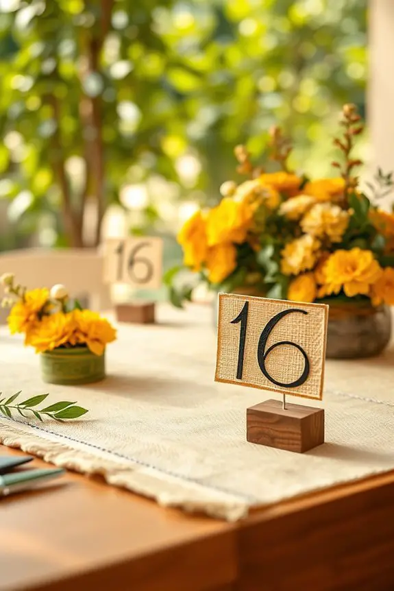 personalized handcrafted table numbers