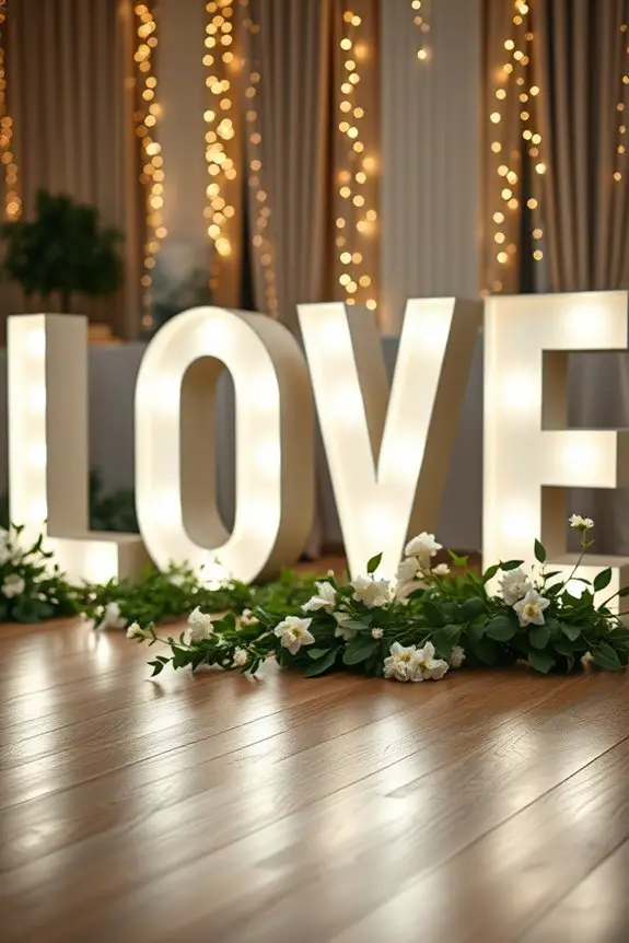 personalized illuminated anniversary decor