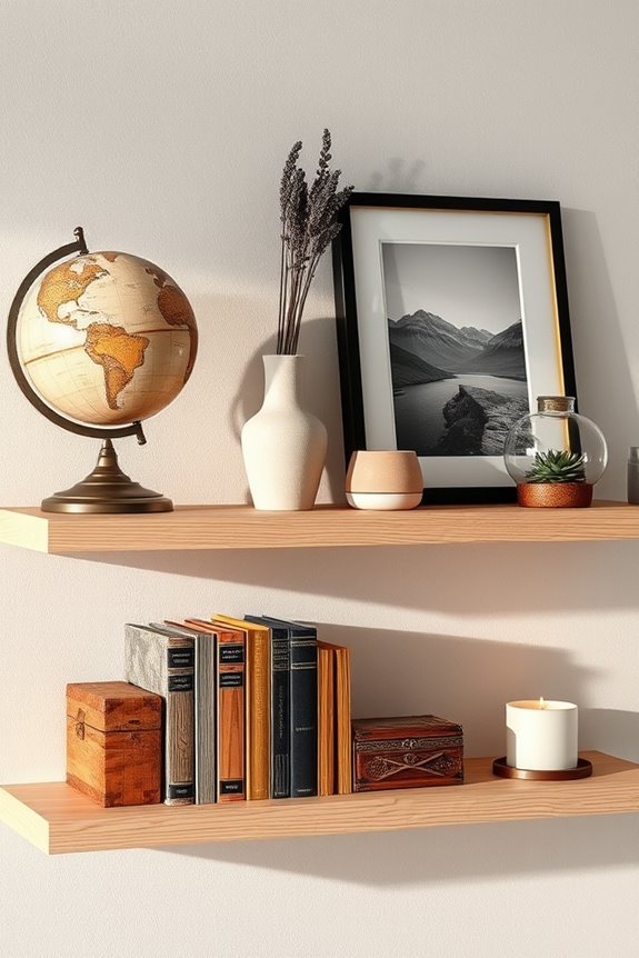 personalized memento shelf styling