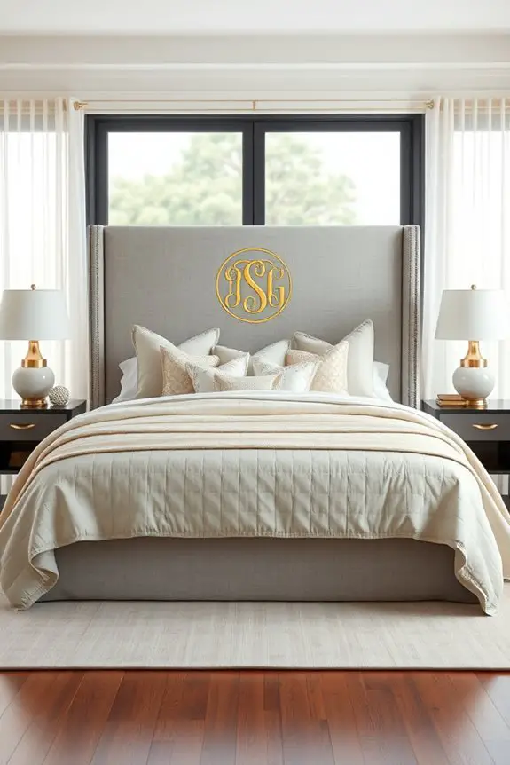 personalized monogrammed headboards enhance style