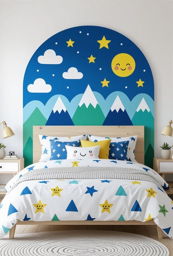 personalized painted headboard design