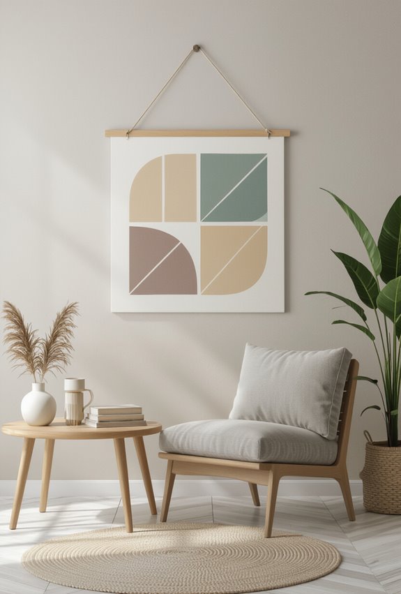 personalized stenciled canvas display
