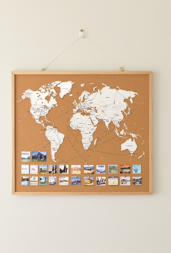 personalized travel memory board