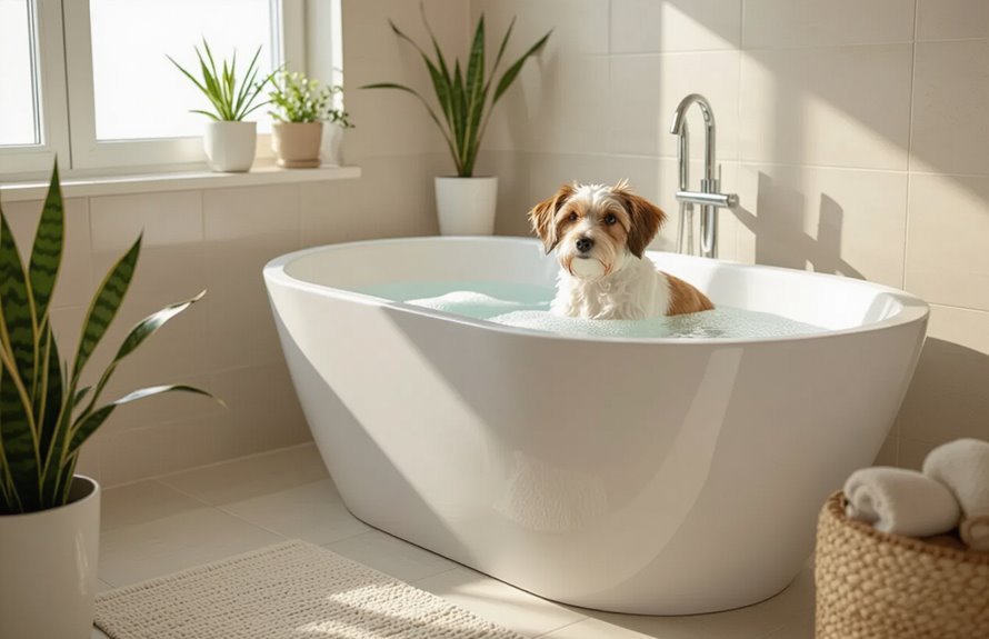 pet bathing mess management