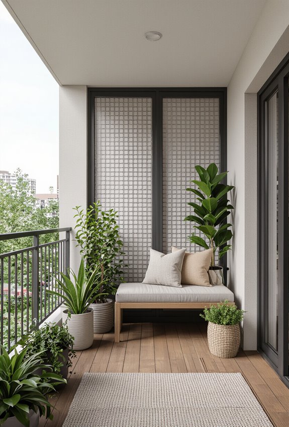 pet safe enclosed balcony setup