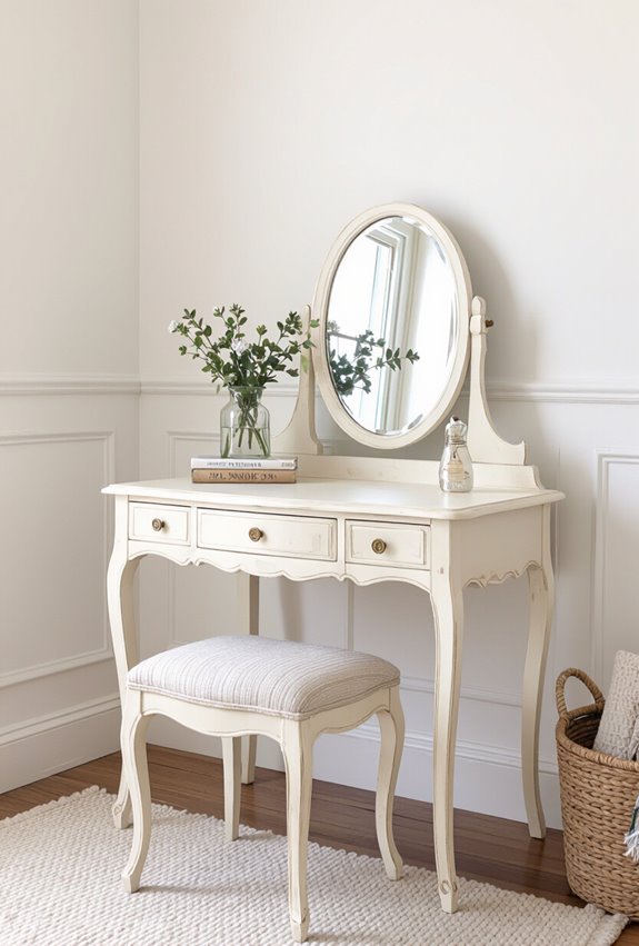 petite vintage vanity nook