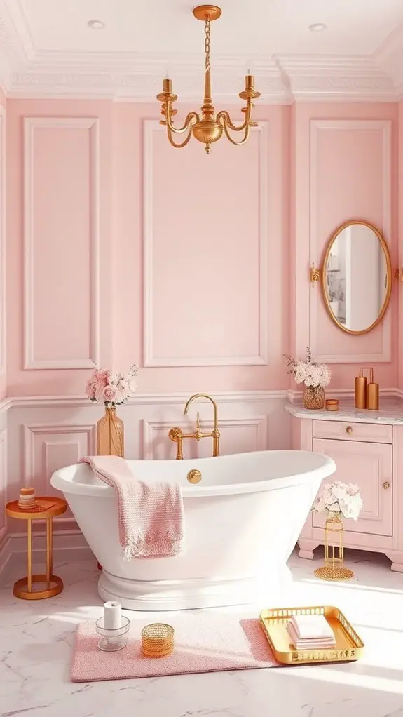 pink and gold elegance