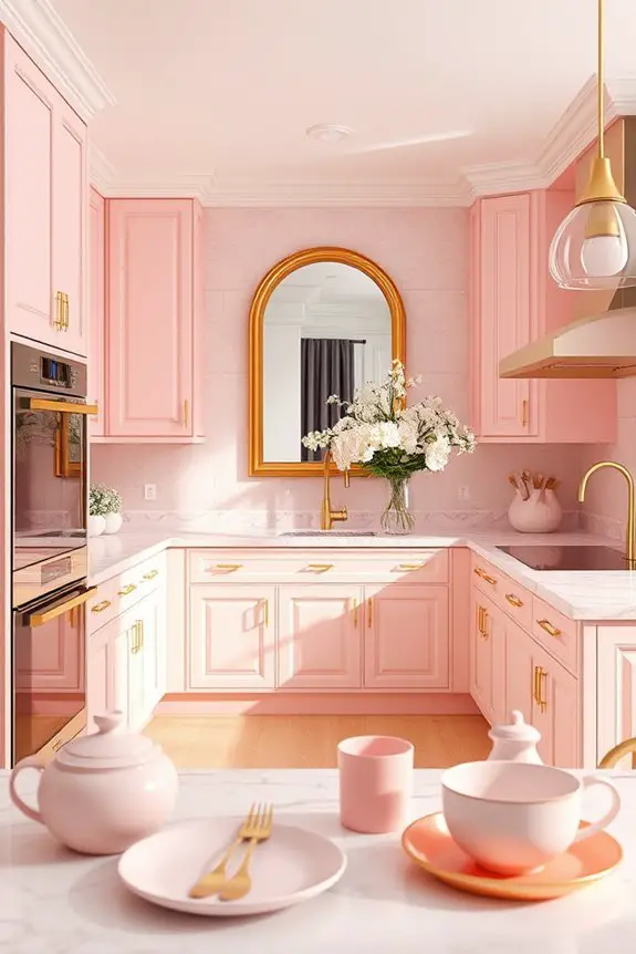 pink and gold elegance