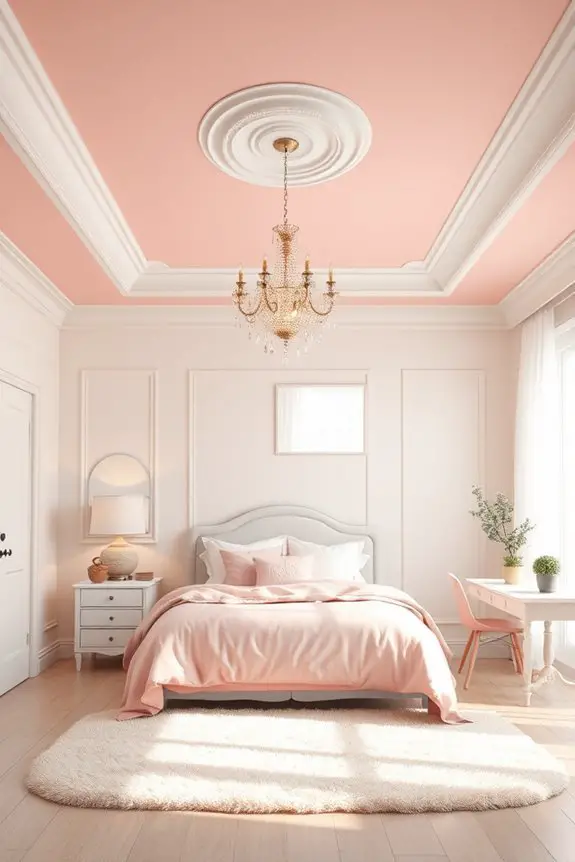 pink ceiling design ideas