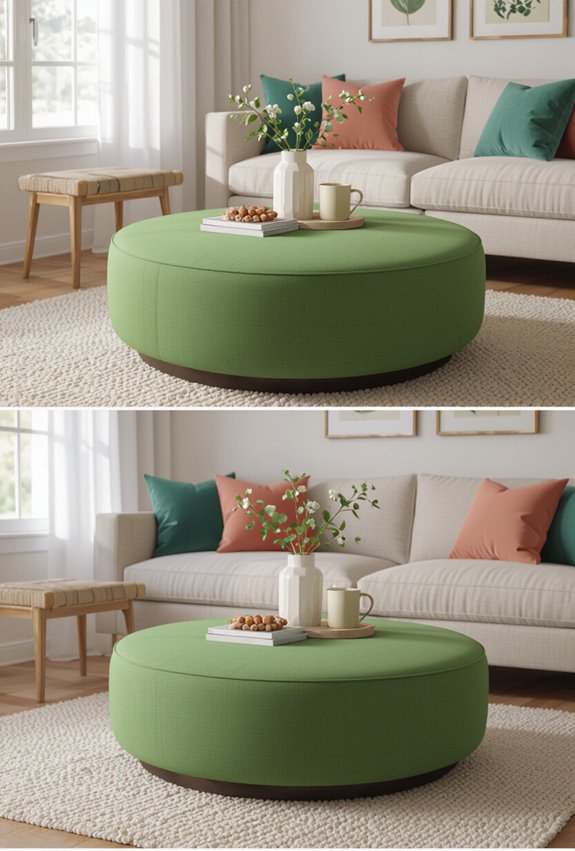 pistachio coffee table gold