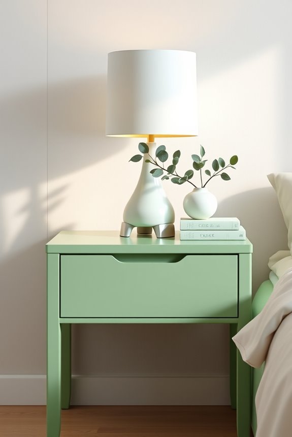 pistachio green bedroom decor