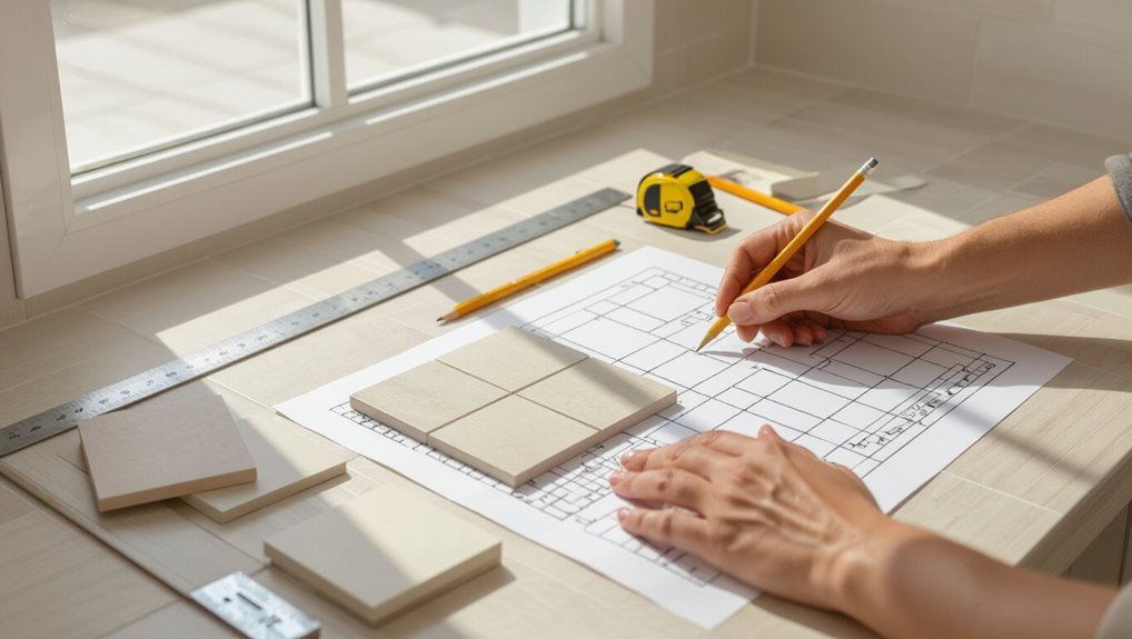 plan layout calculate tiles