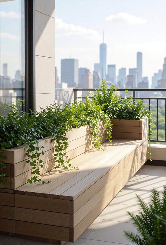 planter bench for balconies