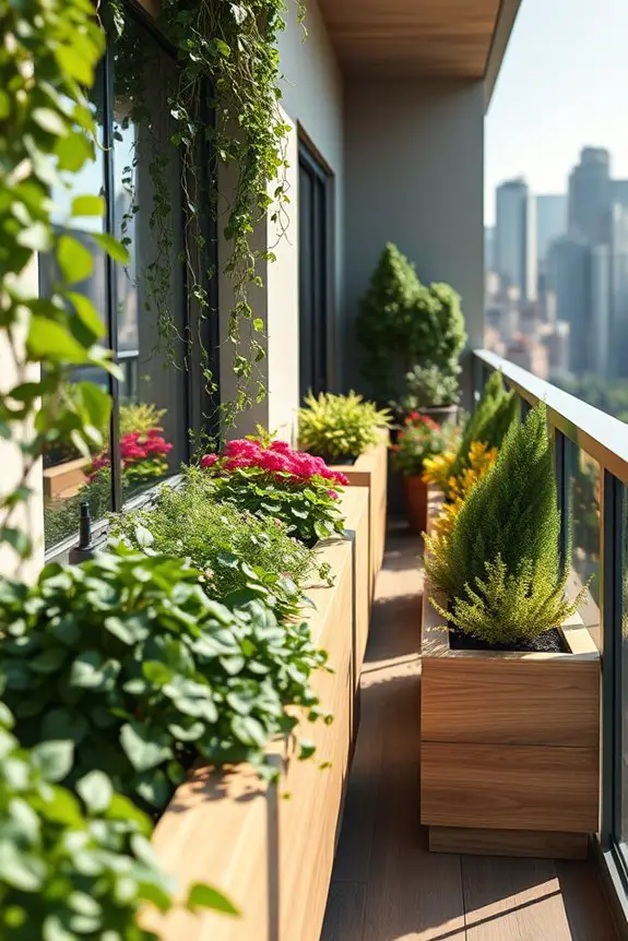 planter benches for balconies