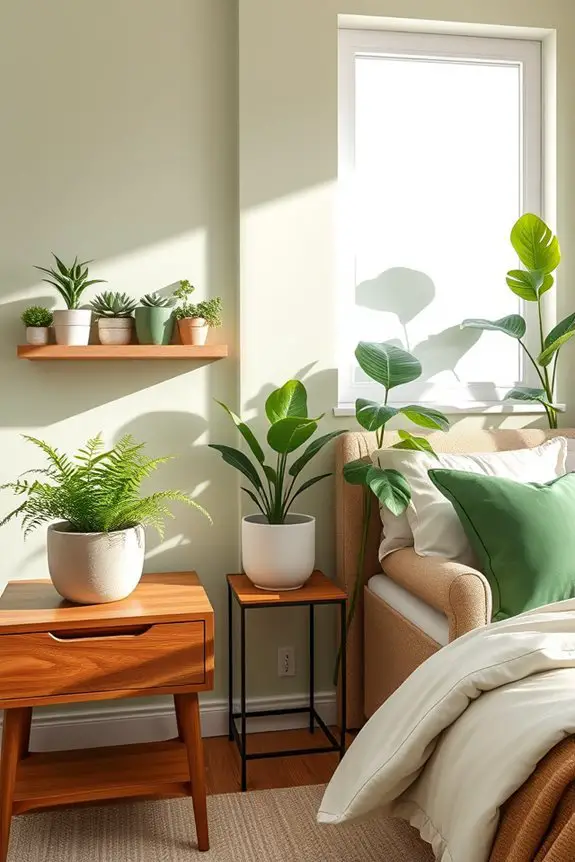 plants enhance wall aesthetics