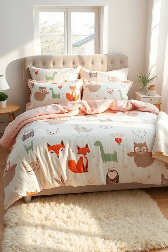 playful animal themed bedroom decor