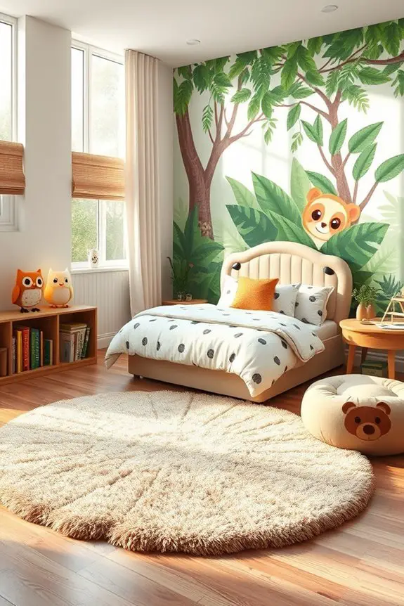 playful animal themed bedroom decor