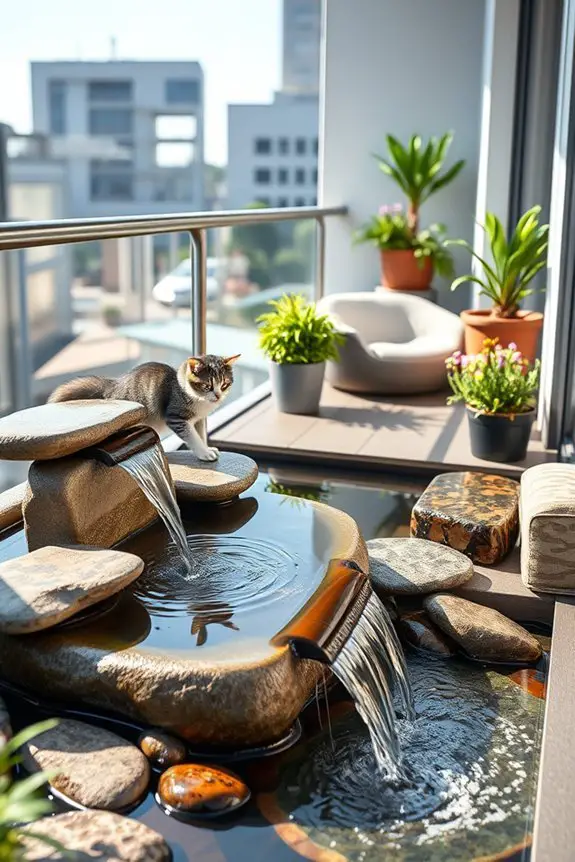 playful aquatic cat entertainment