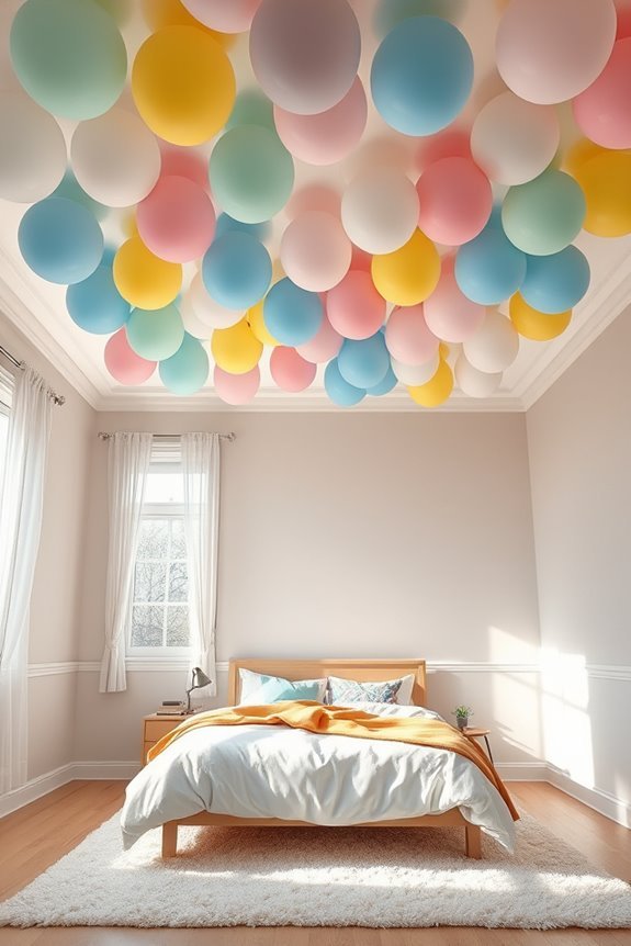 playful balloon ceiling design