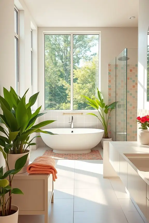 playful bathroom tile borders