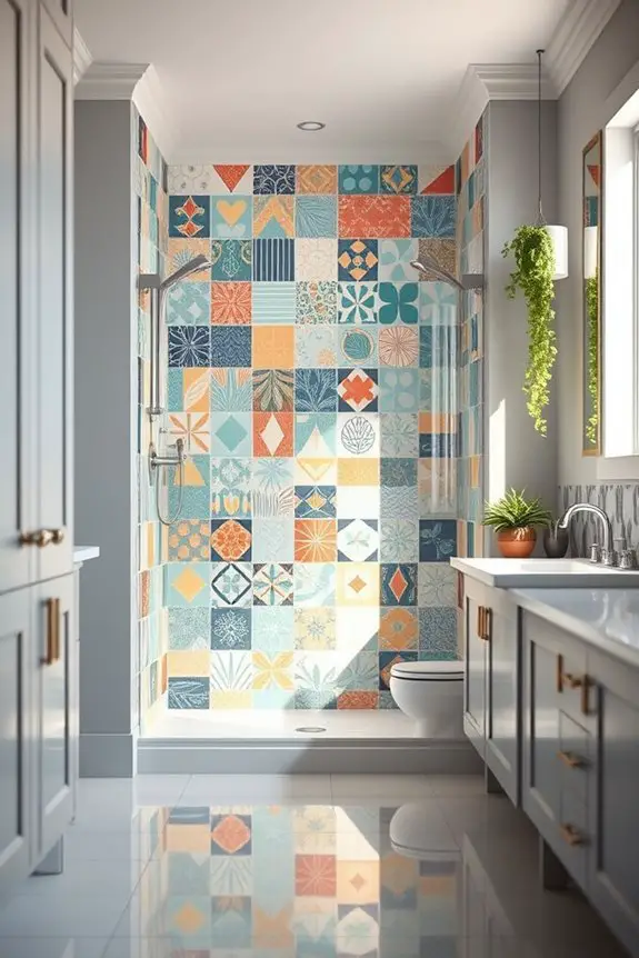 playful bathroom tile designs