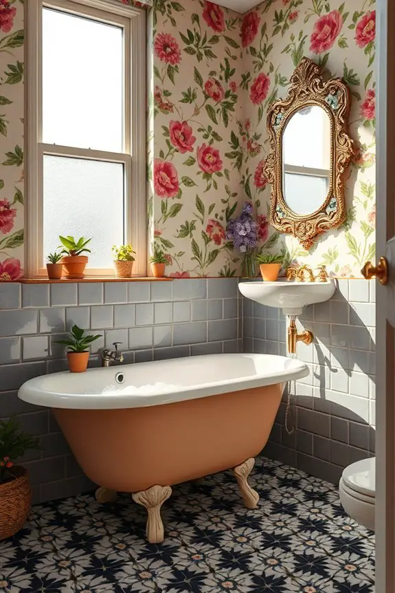 playful bathroom wallpaper designs