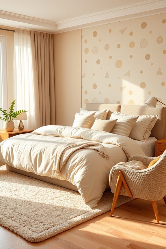 playful beige pattern integration