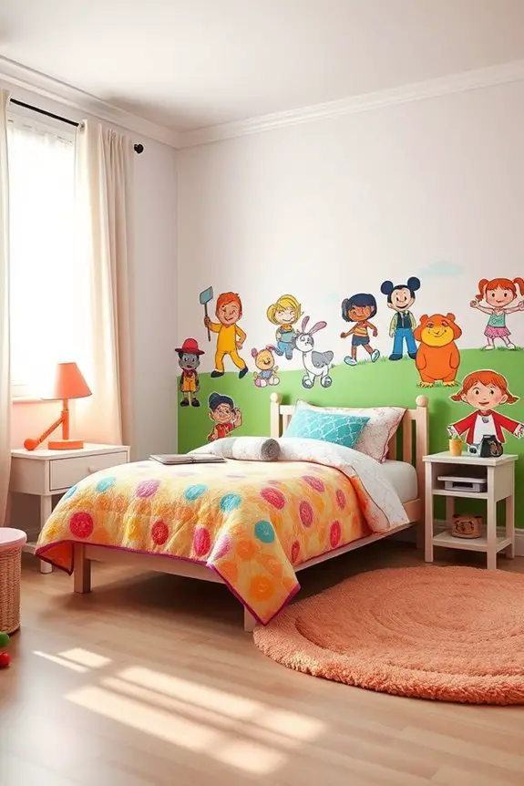 playful cartoon character decor