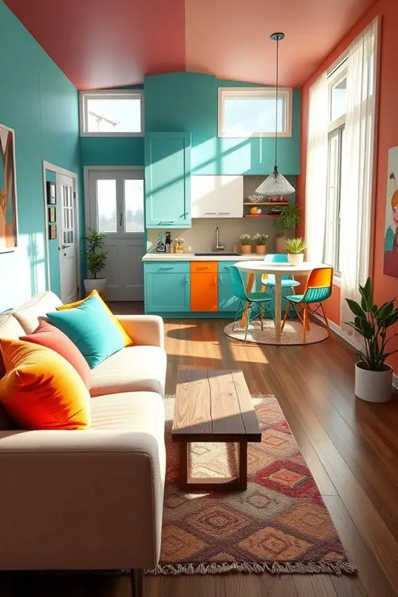 playful color block design