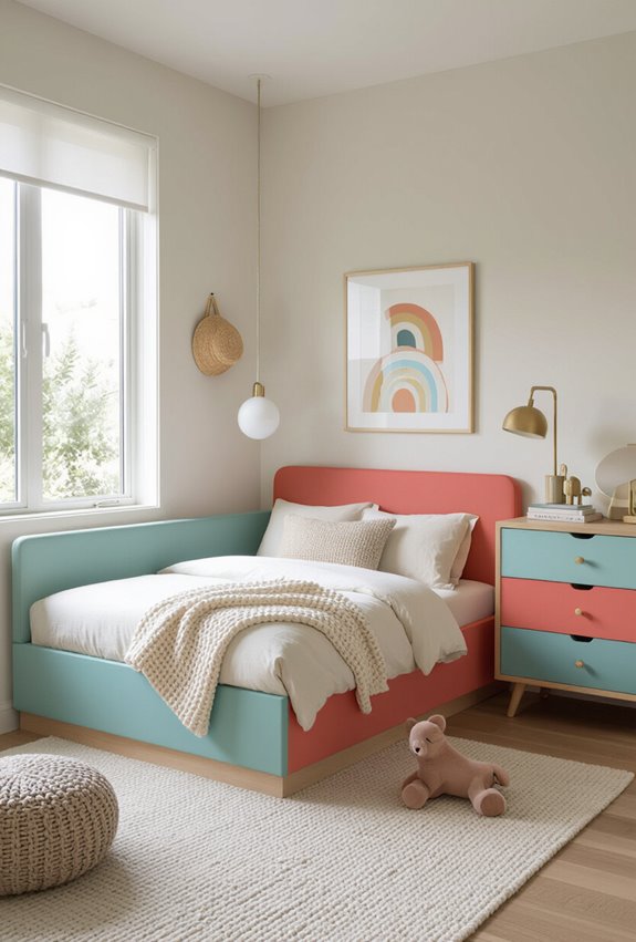 playful color blocked furniture
