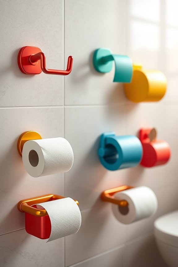 playful colorful bathroom accessories