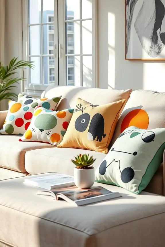 playful decorative throw pillows