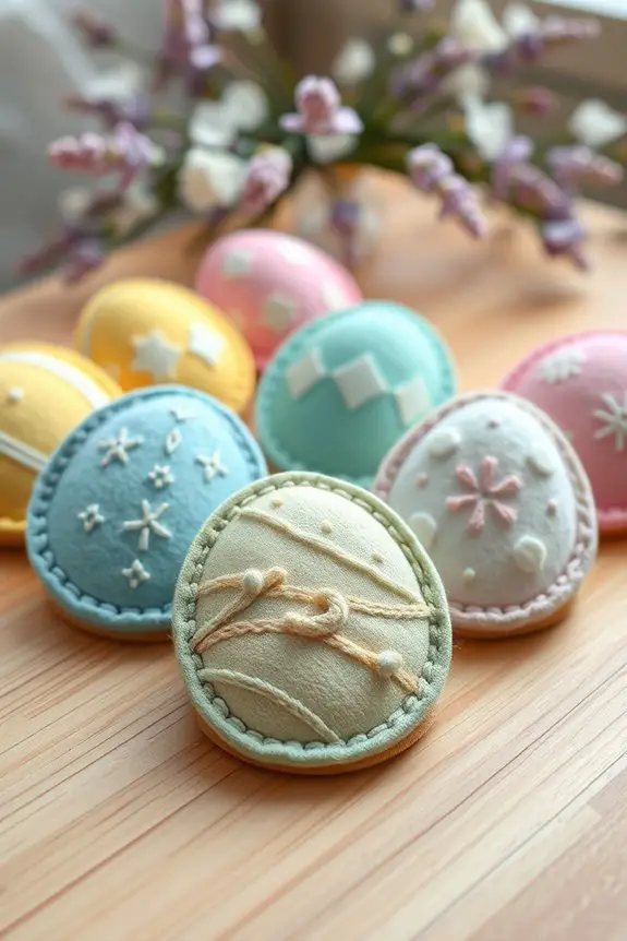 playful felt egg coasters