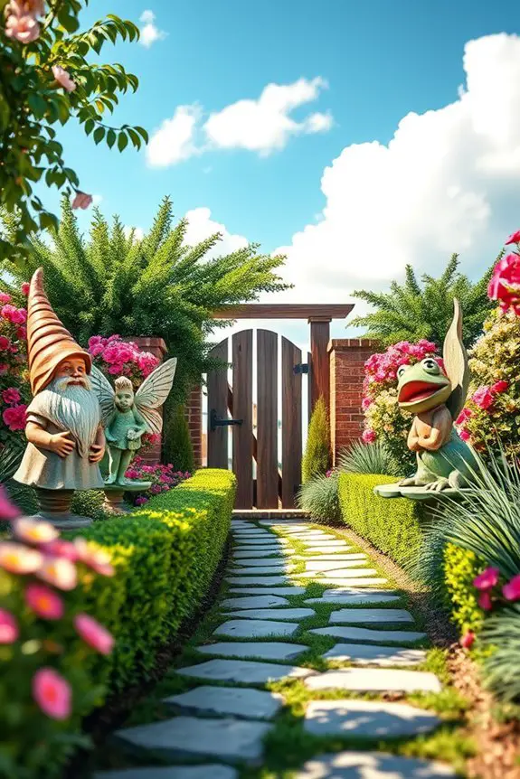 playful garden statue charm