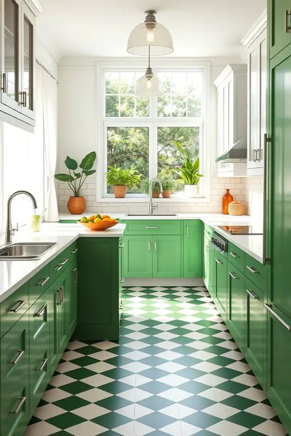 playful green and white