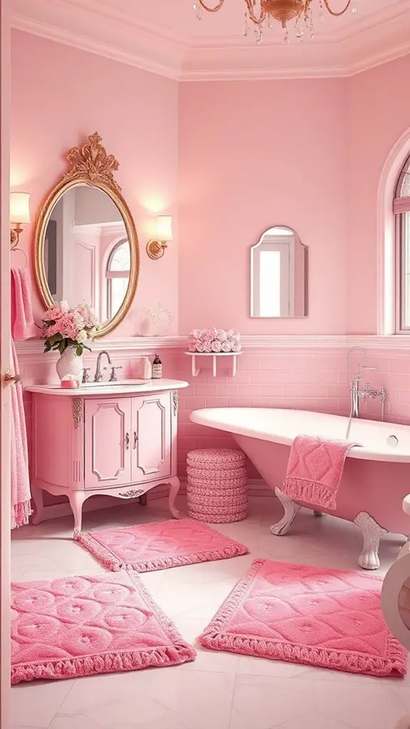 playful pink bathroom comfort